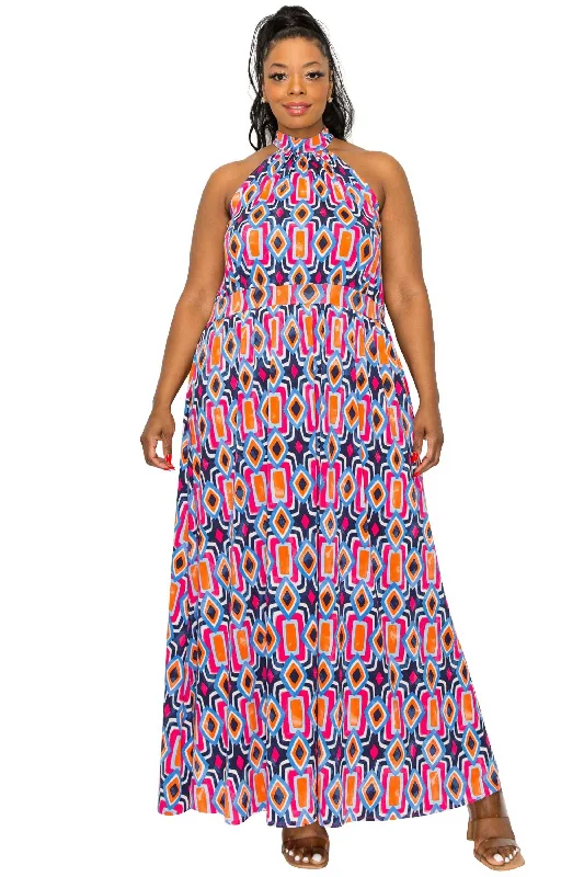 Midnight Madness Rios Halter Neck Dress