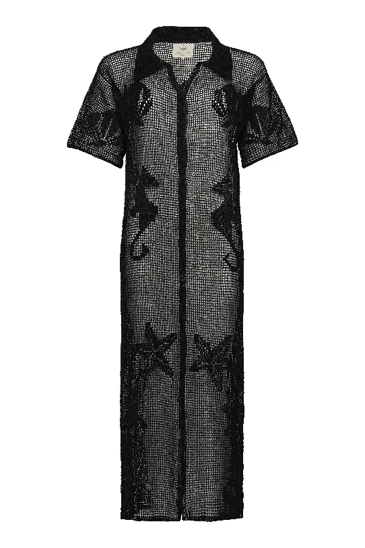 Major Savings Crochet Shirt Dress