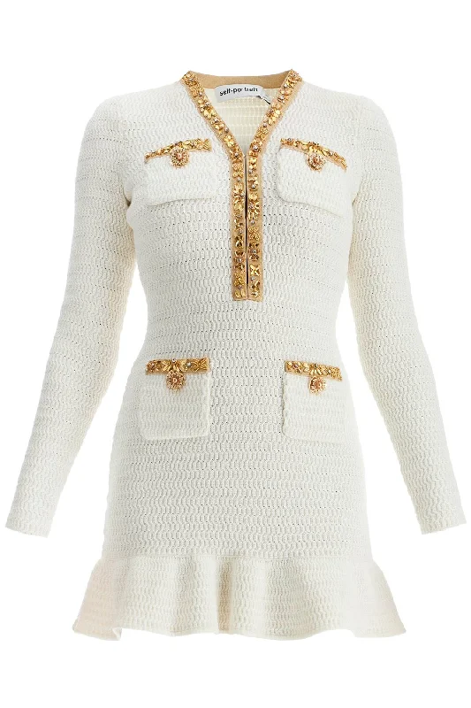 Big Savings Self Portrait lurex knit mini dress