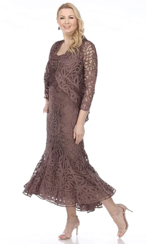 Best Deals Soulmates D9120 - High-Low Dress And Jacket Set