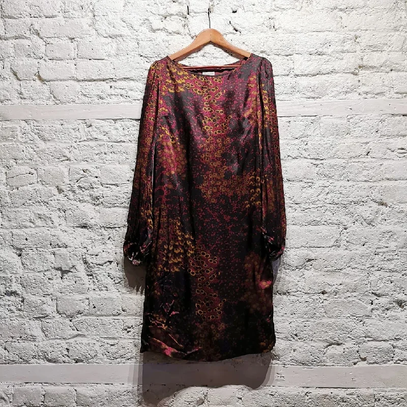 Final Markdown DRIES VAN NOTEN PURPLE PRINT DRESS SIZE 36