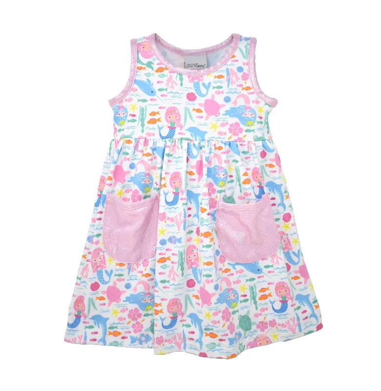 Midnight Sale UPF 50+ Dahlia Sleeveless Tee Dress - D