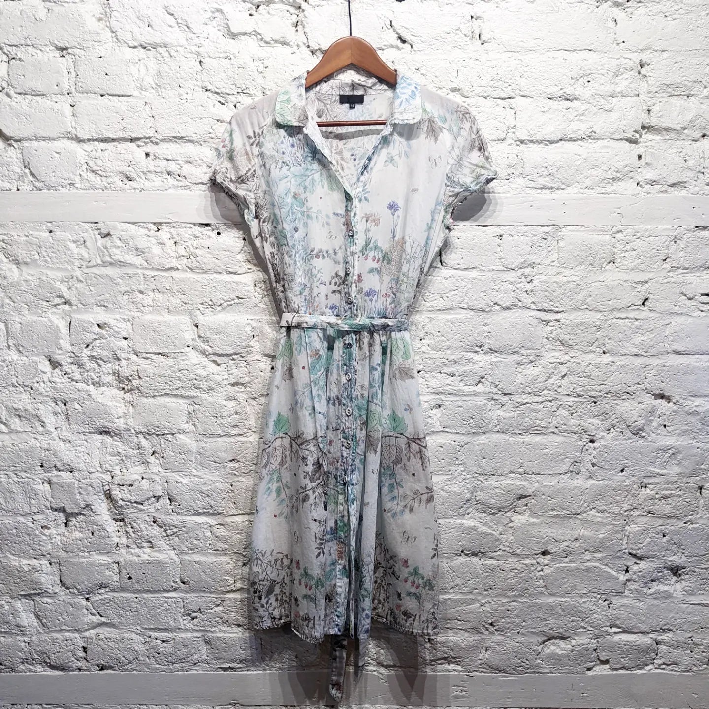 Overstock PAUL SMITH 
WHITE COTTON FLORAL PRINT DRESS