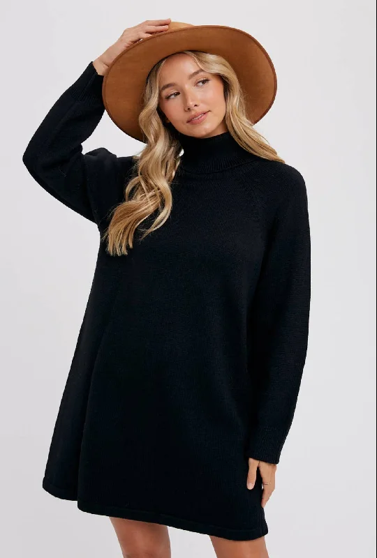 Amazing Deals Sweater Dress- Black