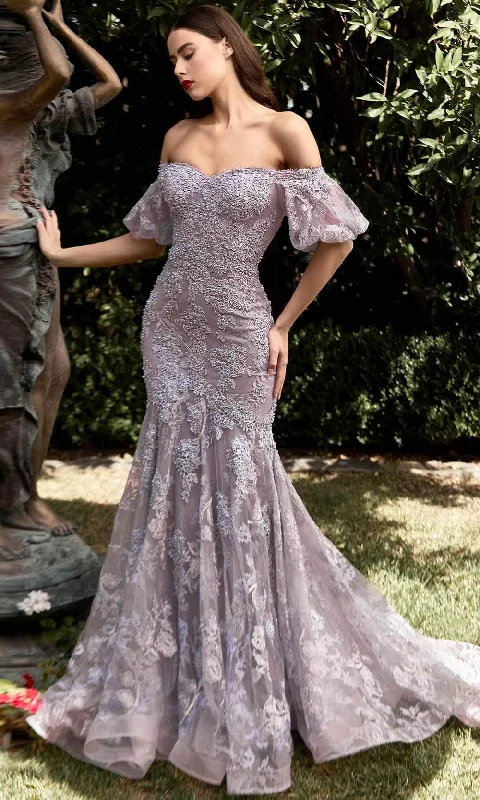 Today Only Ladivine CD959 - Off Shoulder Fit And Flare Prom Gown