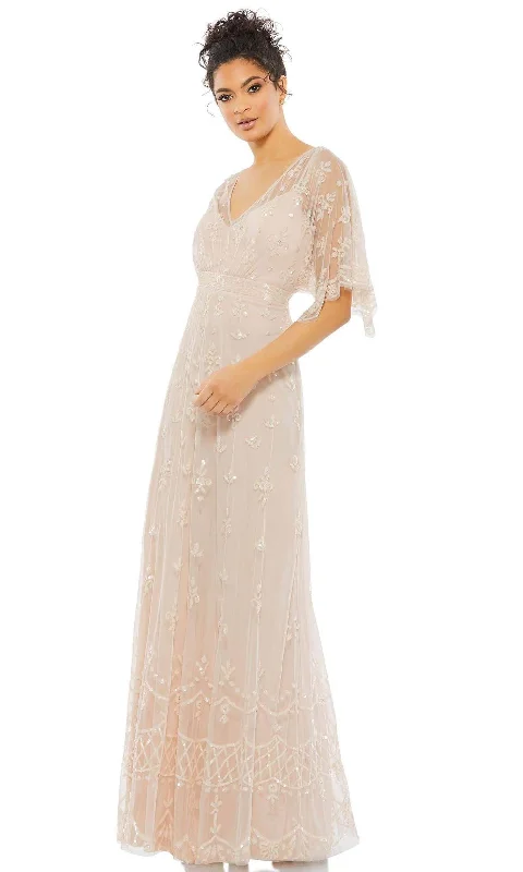 Flash Sale Mac Duggal Evening - 9144D Bateau Elegant Beaded Gown