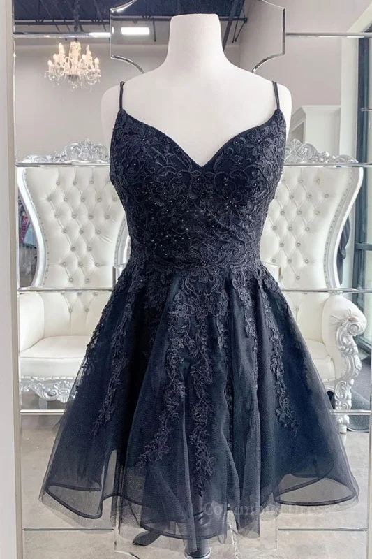 Price Cut Black V Neck Backless Lace Short Corset Prom Dresses, Backless Black Lace Corset Homecoming Dresses, Black Lace Corset Formal Evening Dresses outfit Price Cut Black V Neck Backless Lace Short Corset Prom Dresses, Backless Black Lace Corset Homecoming Dresses, Black Lace Corset Formal Evening Dresses outfit