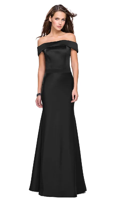 Friends and Family Sale La Femme - 25579 Fitted Off Shoulder Trumpet Gown