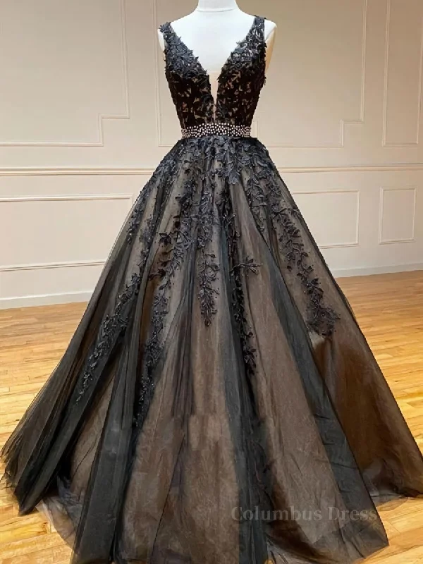 Super Bargain A Line V Neck Black Lace Corset Prom Dresses, Black Lace Corset Formal Evening Dresses outfit Super Bargain A Line V Neck Black Lace Corset Prom Dresses, Black Lace Corset Formal Evening Dresses outfit