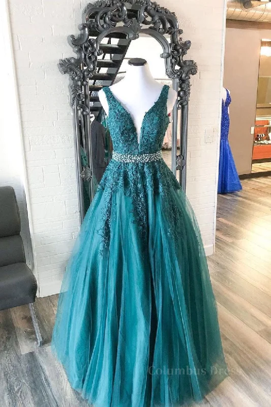 New Arrival Green v neck tulle lace long Corset Prom dress, green Corset Formal dress outfit New Arrival Green v neck tulle lace long Corset Prom dress, green Corset Formal dress outfit