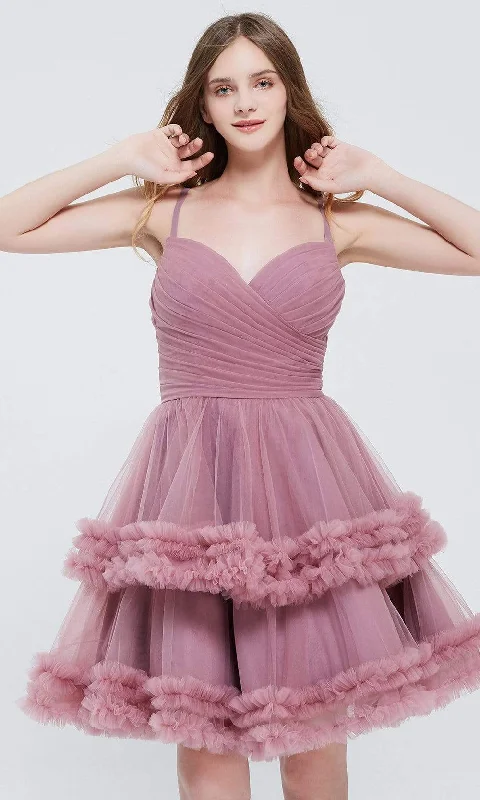 Instant Savings J'Adore Dresses - J20080 Tulle-Made Tier Short Dress