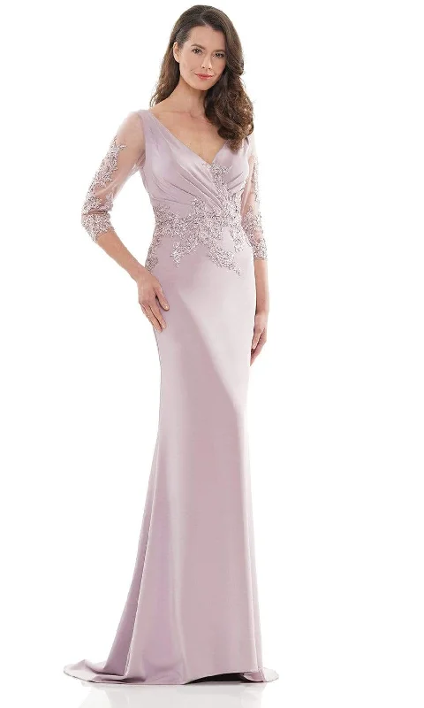 Weekend Deal Marsoni by Colors - MV1145 Embroidery Detailed Polished Gown