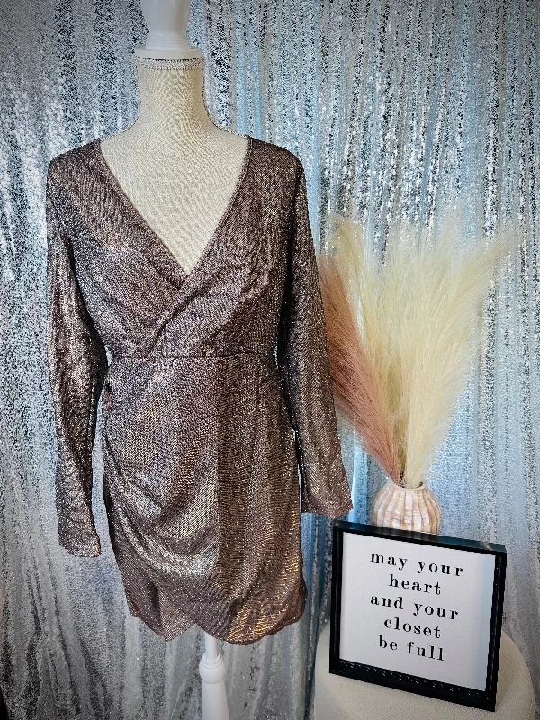 Don't Wait Glitter Long Sleeve Dress