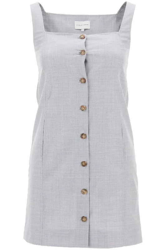 Massive Deals Loulou Studio buttoned pinafore dress
