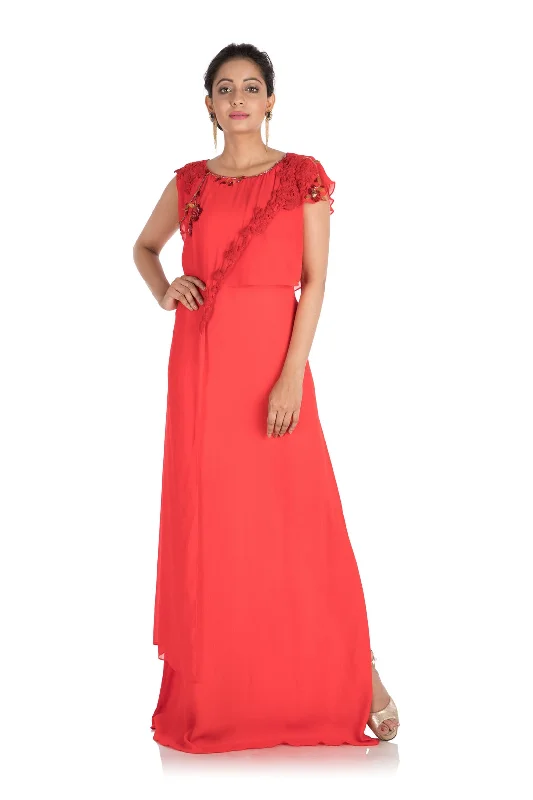 Reduced Prices Hand Embroidered Bright Red Tunic