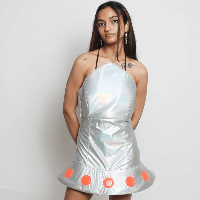 Limited Quantity UFO ROCKET DRESS SILVER