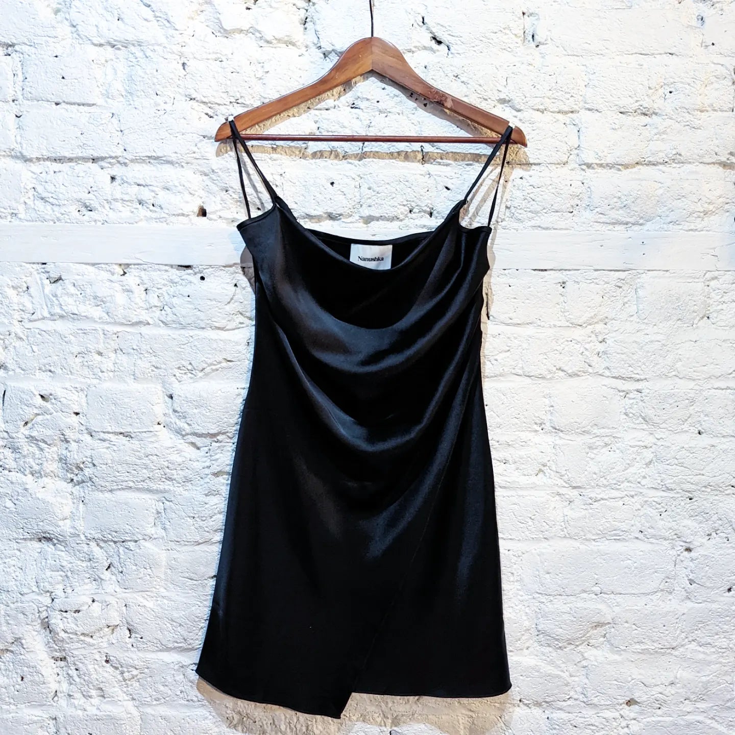 Final Sale NANUSHKA 
BLACK SATIN DRESS