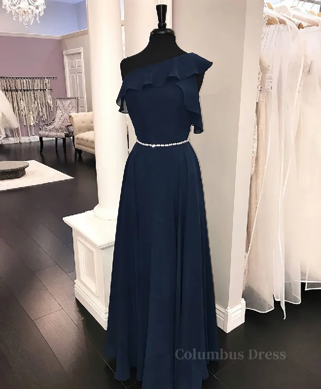 Best Bargains Simple chiffon dark blue long Corset Prom dress, Corset Bridesmaid dress outfit Best Bargains Simple chiffon dark blue long Corset Prom dress, Corset Bridesmaid dress outfit