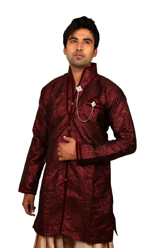 Sneak Peek Sale Marvelous Maroon Sangeet Kurta Sherwani - Indian Ethnic Wear for Men Sneak Peek Sale Marvelous Maroon Sangeet Kurta Sherwani - Indian Ethnic Wear for Men