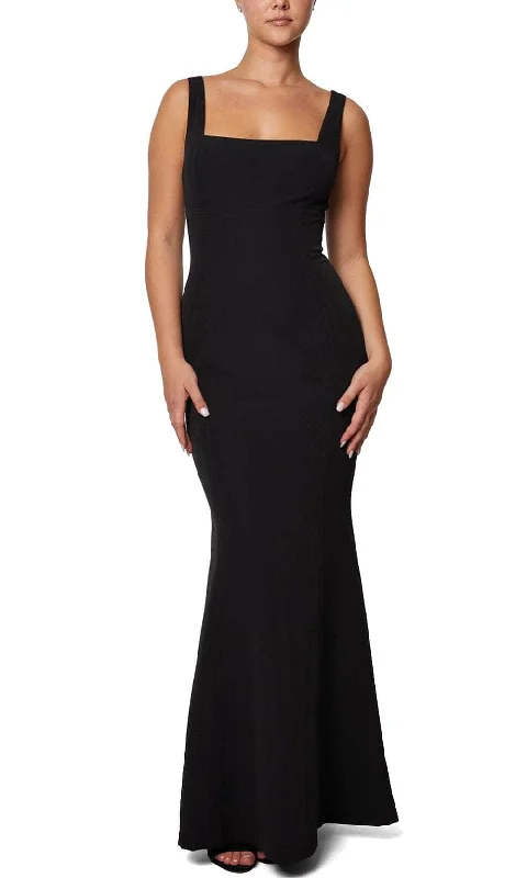 Clearance Items Laundry HT01W26 - Square Neck Fitted Evening Gown