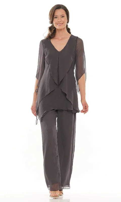 Exclusive Savings Marsoni by Colors - M308 V-Neck Half Sleeves Pantsuit