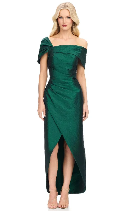 Best Bargains Ashley Lauren 11719 - Off Shoulder High Low Evening Dress