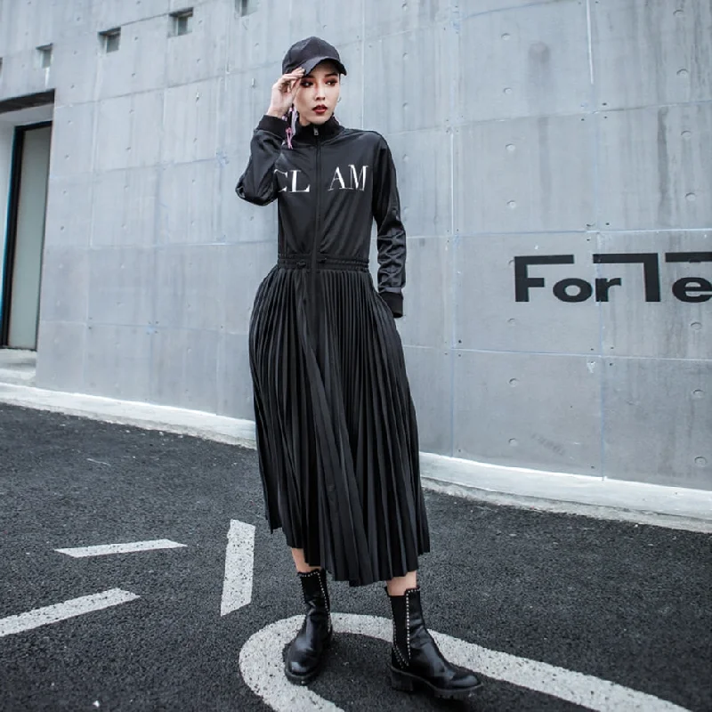 Final Markdown Women's Casual High-Waist Long-Sleeved Maxi "Slam" Dress