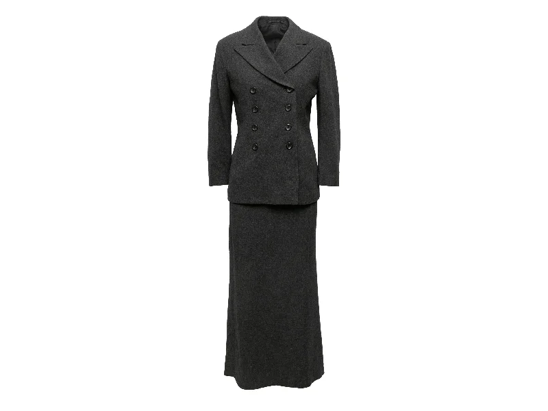 Year-End Clearance Vintage Charcoal Yohji Yamamoto Noir Wool Maxi Skirt Suit Designer Size 3 Year-End Clearance Vintage Charcoal Yohji Yamamoto Noir Wool Maxi Skirt Suit Designer Size 3