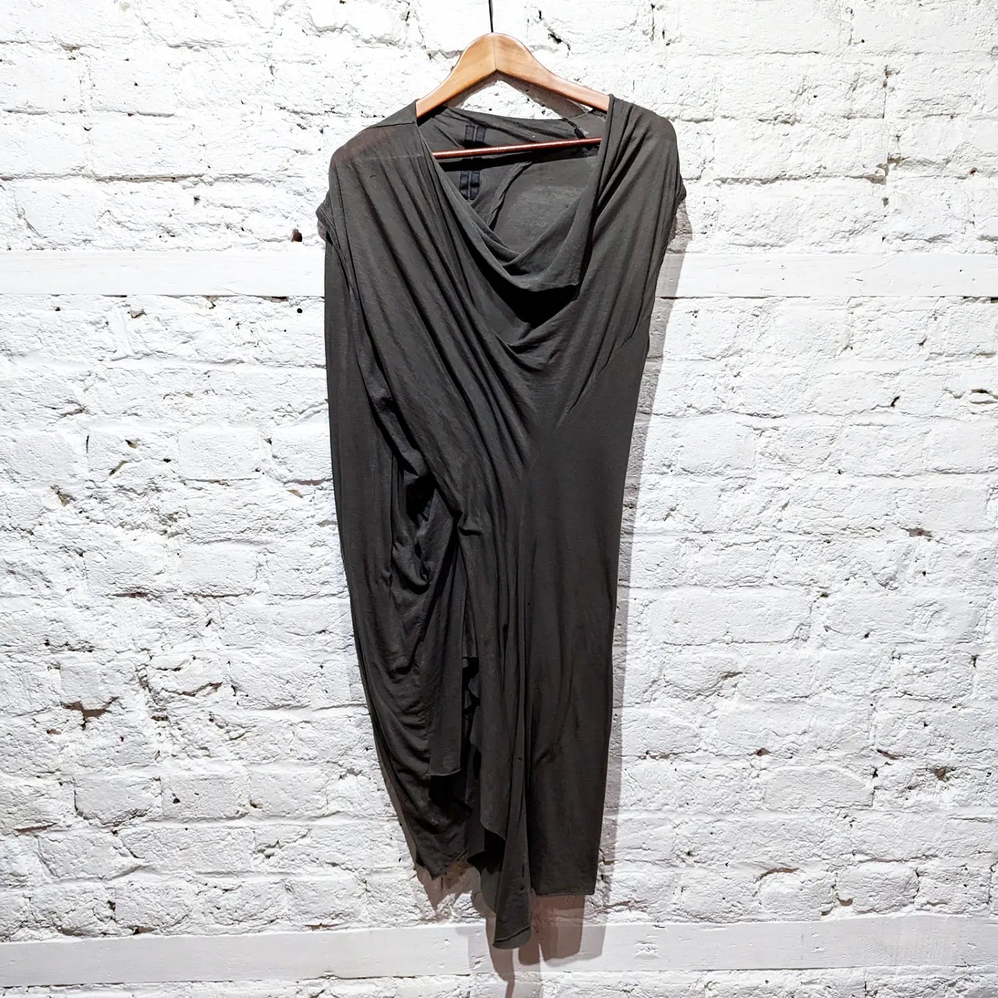 Shop and Save RICK OWENS 
GREY JERSEY DRESS