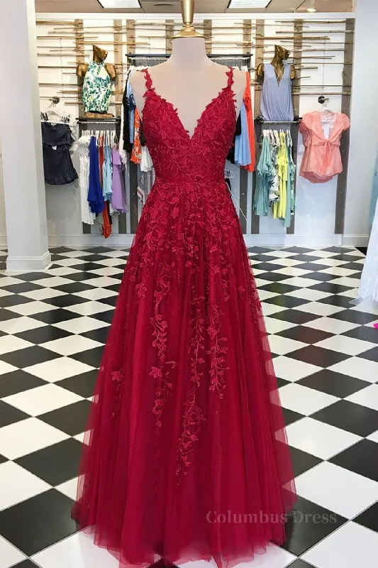 New Markdowns A Line V Neck Burgundy Lace Corset Prom Dresses, Wine Burgundy Lace Corset Formal Evening Dresses outfit New Markdowns A Line V Neck Burgundy Lace Corset Prom Dresses, Wine Burgundy Lace Corset Formal Evening Dresses outfit