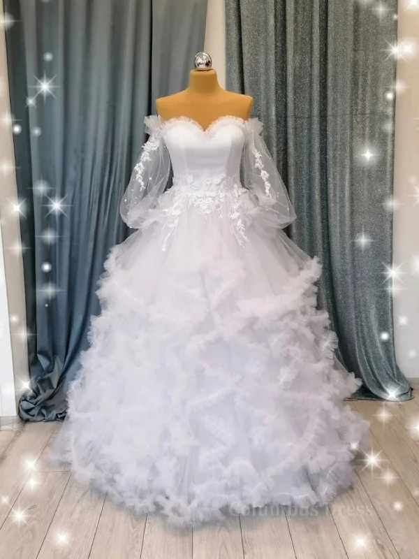 Buy More, Save More White sweetheart neck tulle long Corset Prom gown, white evening dress outfit Buy More, Save More White sweetheart neck tulle long Corset Prom gown, white evening dress outfit