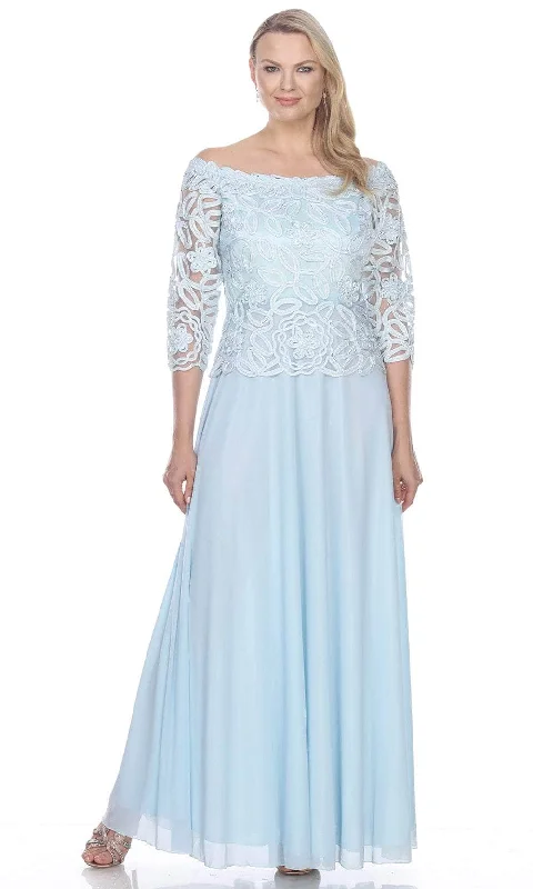 Bargain Blast Soulmates 1614 - Off Shoulder 3/4 Sleeve Evening Gown
