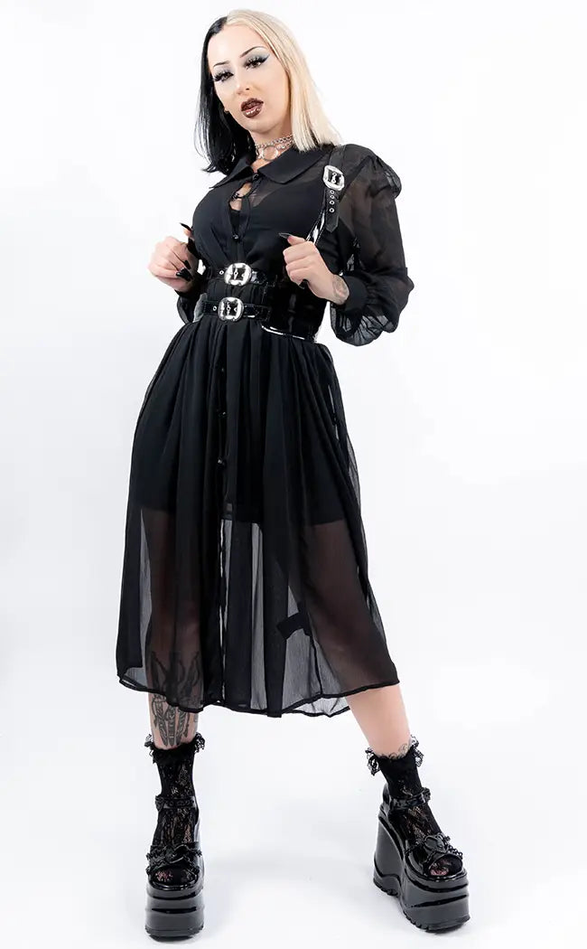 Clearance Items Valentine Sheer Shirt Dress