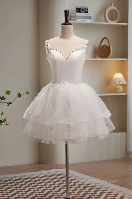 Price Cut Short V Neck White Corset Prom Dresses, Short V Neck White Corset Formal Corset Homecoming Dresses outfit Price Cut Short V Neck White Corset Prom Dresses, Short V Neck White Corset Formal Corset Homecoming Dresses outfit