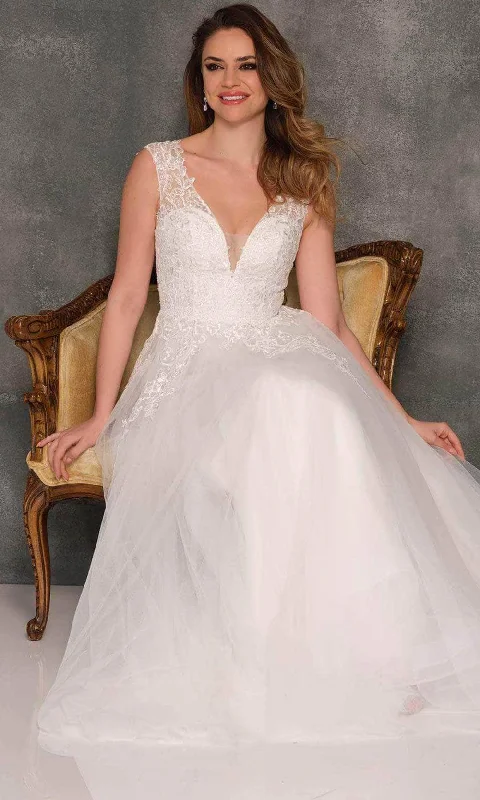 Clearance Sale Dave & Johnny Bridal A10464 - Full Sheer Back Bridal Gown