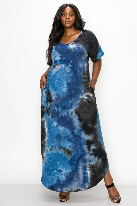 Navy/Royal/Grey Tie Dye