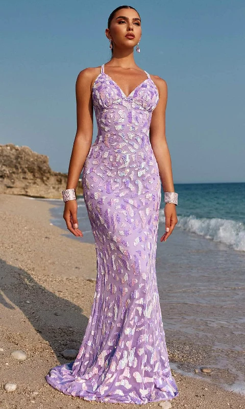 Act Now Blush by Alexia Designs 91017 - V-Neck Sleeveless Prom Gown