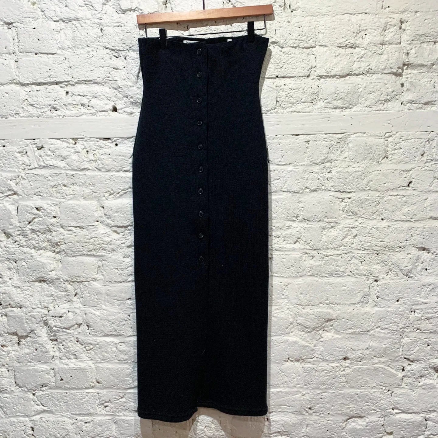 Special Promotion OUR LEGACY	
BLACK KNIT TUBE BUTTON DRESS
Size 36