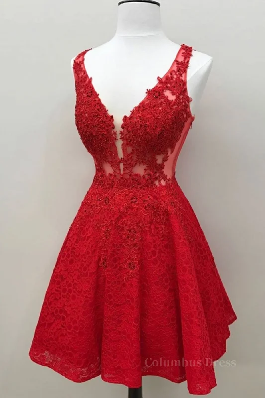 Super Savings Short V Neck Lace Corset Prom Dresses, Short Red V Neck Lace Corset Homecoming Graduation Dresses outfit Super Savings Short V Neck Lace Corset Prom Dresses, Short Red V Neck Lace Corset Homecoming Graduation Dresses outfit