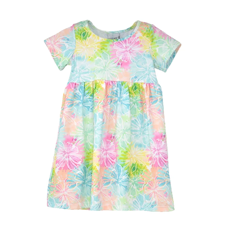 Massive Deals UPF 50+  Laya Short Sleeve Tee Dress - F