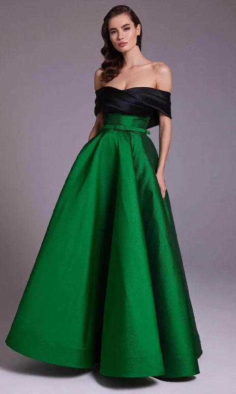 Best Bargains MNM Couture N0542 - Short Sleeve A-Line Prom Gown