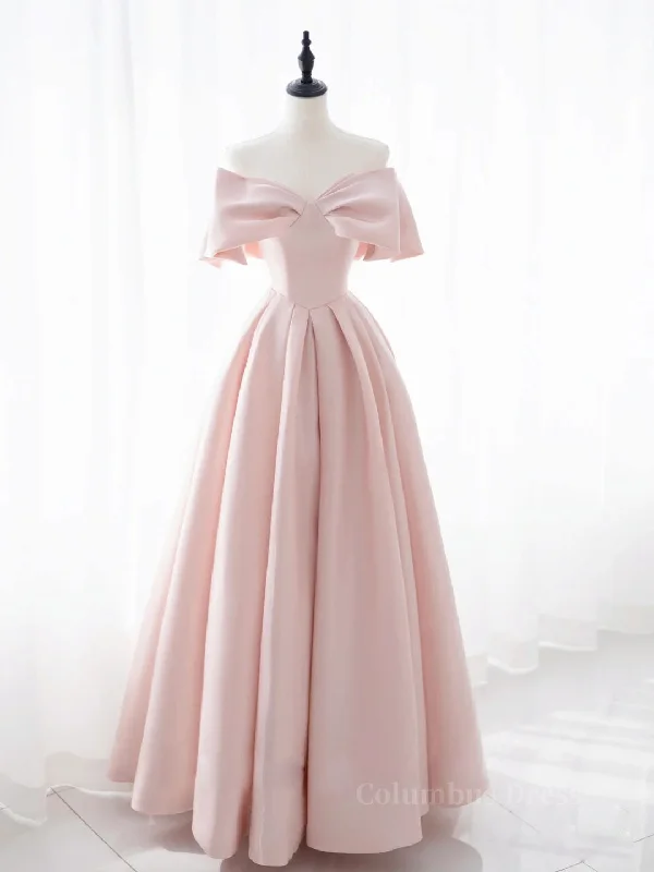 Discount Deals Simple pink satin long Corset Prom dress, pink satin evening dress outfit Discount Deals Simple pink satin long Corset Prom dress, pink satin evening dress outfit
