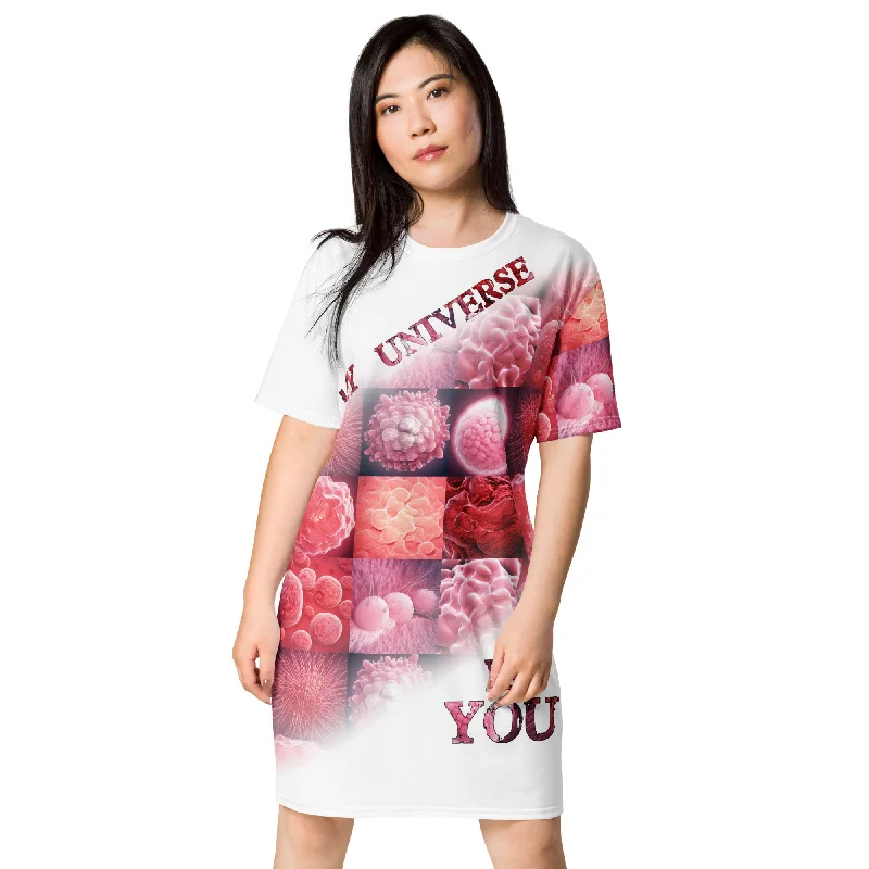 Crazy Savings T-Shirt Dress Cells in Pink
