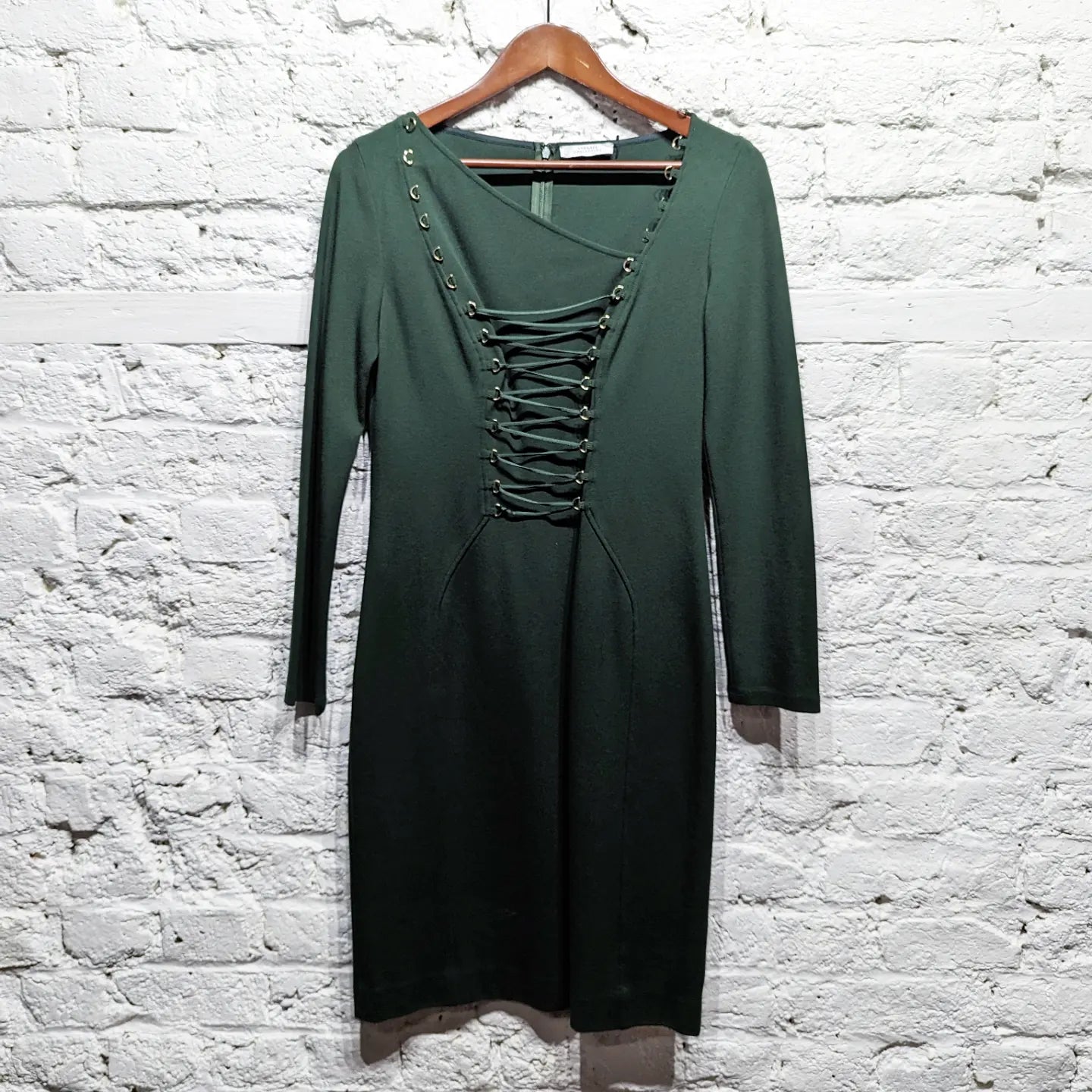 TIME-Limited Offer VERSACE COLLECTION
GREEN LACE UP DRESS