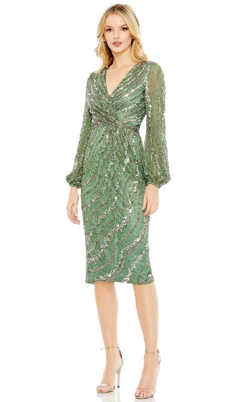 Extra Discounts Mac Duggal 5573 - Sequined Long-Sleeved Dress