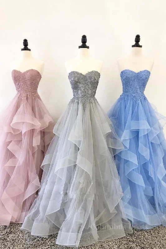 Discount Deals Unique sweetheart tulle lace long Corset Prom dress, tulle evening dress outfit Discount Deals Unique sweetheart tulle lace long Corset Prom dress, tulle evening dress outfit