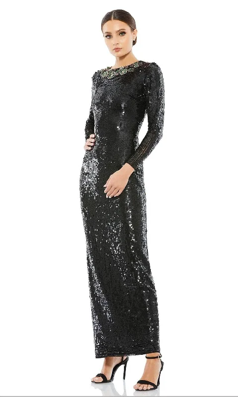 Super Bargain Mac Duggal - 93613 Beaded Bateau Sheath Dress