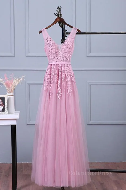 Warehouse Sale V Neck Pink Lace Corset Prom Dresses, Pink V Neck Lace Corset Bridesmaid Corset Formal Dresses outfit Warehouse Sale V Neck Pink Lace Corset Prom Dresses, Pink V Neck Lace Corset Bridesmaid Corset Formal Dresses outfit