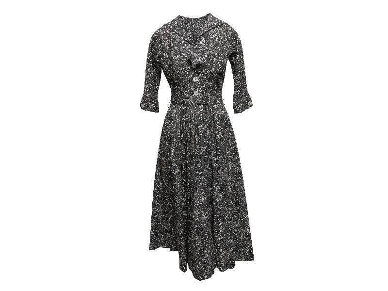 Massive Deals Vintage Grey Julius Garfinckel & Co. Abstract Print Maxi Dress Size US S Massive Deals Vintage Grey Julius Garfinckel & Co. Abstract Print Maxi Dress Size US S
