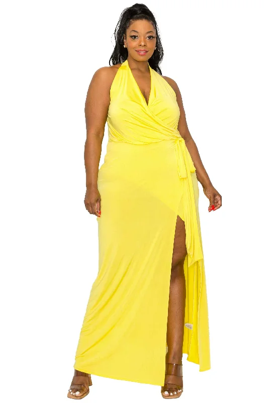 Stock Clearance Gisele Halter Neck Dress